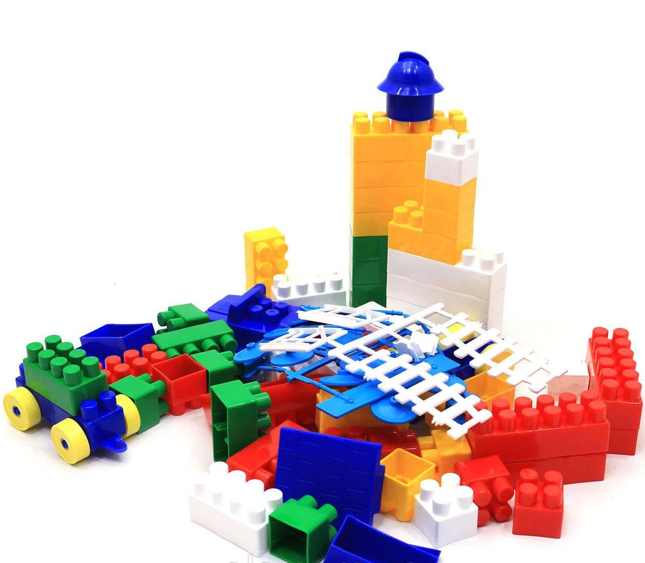 Дитячий пластиковий блоковий конструктор Нік-2 Юніка 0248, 86 деталей у відрі розвиваючий для дітей - 3