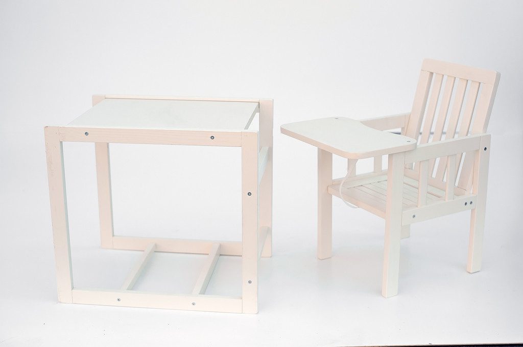 Дитячий стільчик для годування Малюк Deson M18-01, дерев'яний, трансформер\ - 5