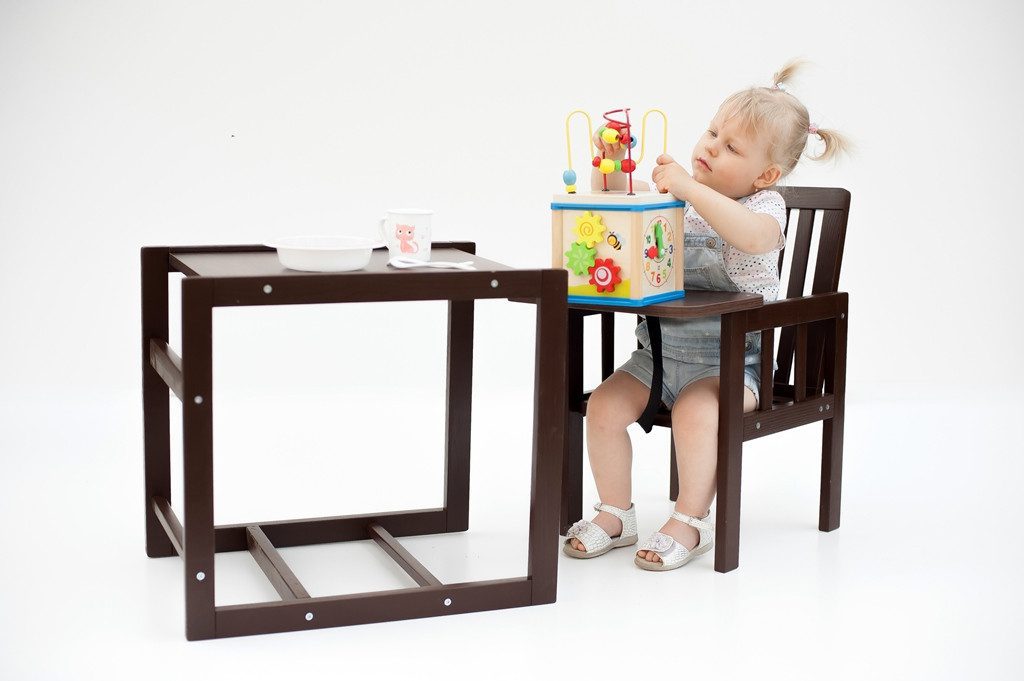 Дитячий стільчик для годування Малюк Deson M18-01, дерев'яний, трансформер\ - 6