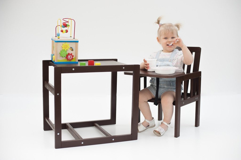 Дитячий стільчик для годування Малюк Deson M18-01, дерев'яний, трансформер\ - 7