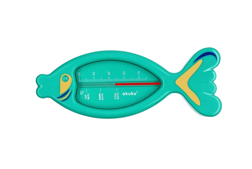 Термометр для купання Рибка Akuku A0395 точний без ртуті спиртовий зручна шкала плаває для дітей малюків - 1