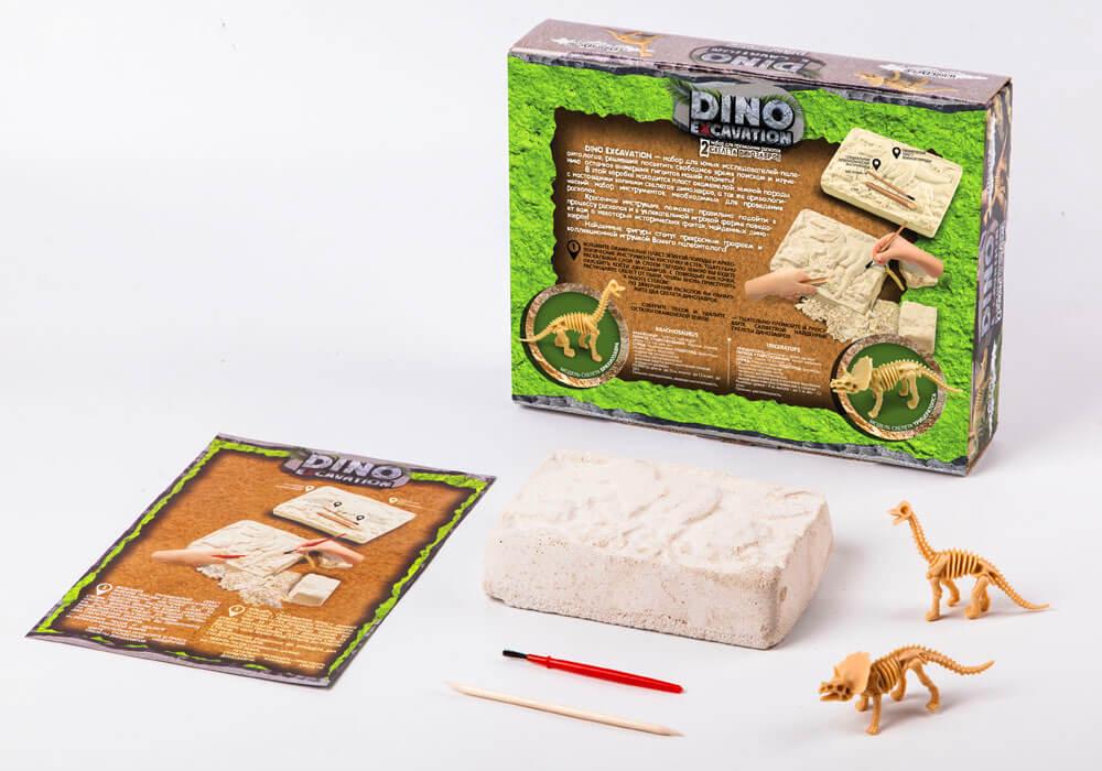 Набір для проведення розкопок DINO EXCAVATION Danko Toys DEX-01-04 Скелети динозаврів дитяча розвиваюча іграшка для дітей - 2