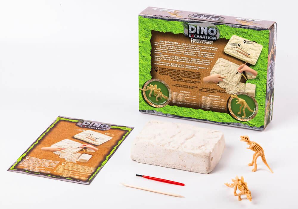 Набір для проведення розкопок DINO EXCAVATION Danko Toys DEX-01-04 Скелети динозаврів дитяча розвиваюча іграшка для дітей - 4