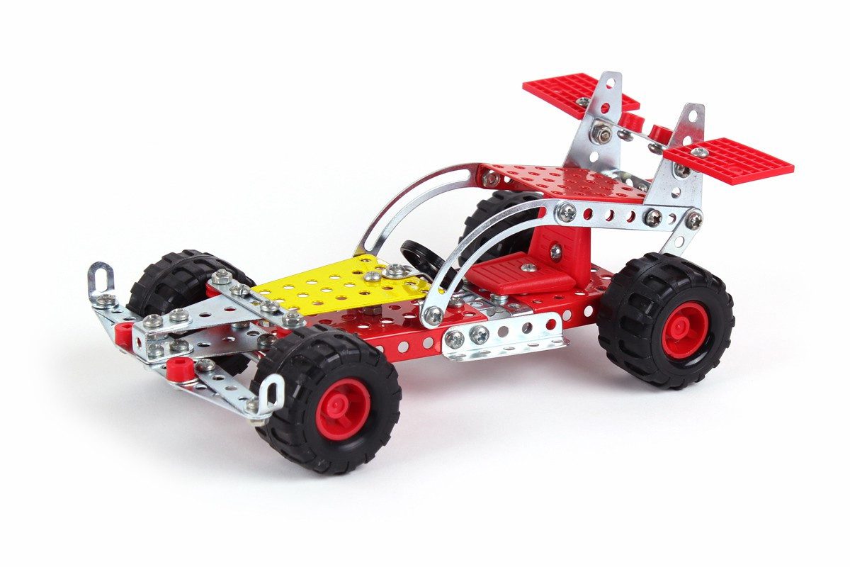 Дитячий розвиваючий Конструктор металевий Авто-Дакар ТехноК 4920 в коробці 173 деталей - 2