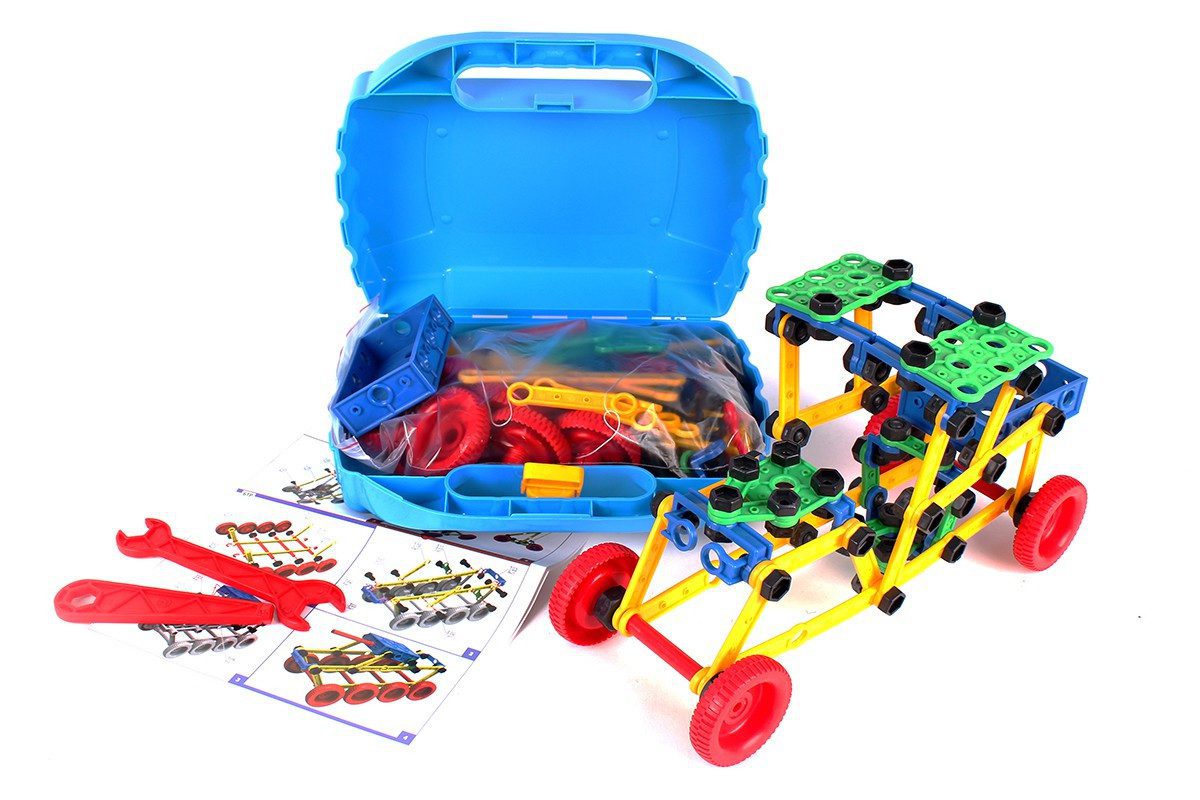 Дитячий пластиковий конструктор Технотронік Мега ТехноК 3992 в кейсі, 168 деталей, гайки, гвинти, розвиваючий - 2