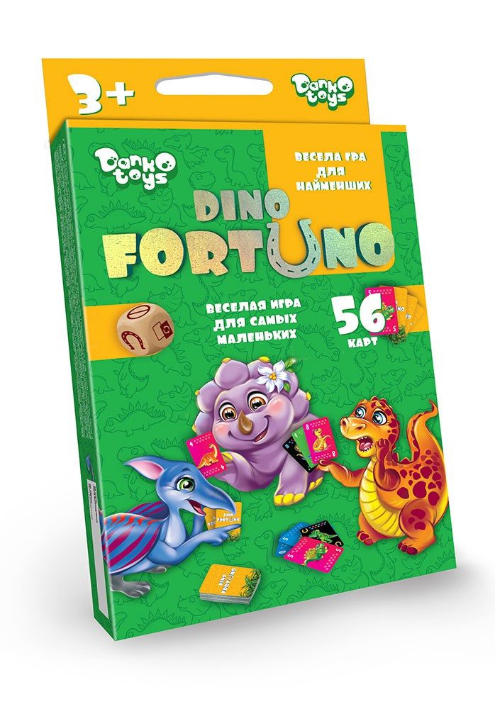 Настільна гра Dino Fortuno Danko Toys UF-05-01 Діно Фортуна дитяча розвиваюча уважність дітей малюків - 1