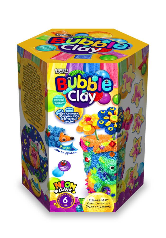 Набір для творчої творчості Bubble Clay Vase Danko Toys BBC-V-01, ваза, магніт очі, кульковий пластилін - 2