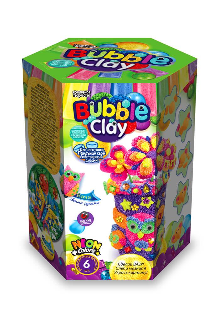 Набір для творчої творчості Bubble Clay Vase Danko Toys BBC-V-01, ваза, магніт очі, кульковий пластилін - 1