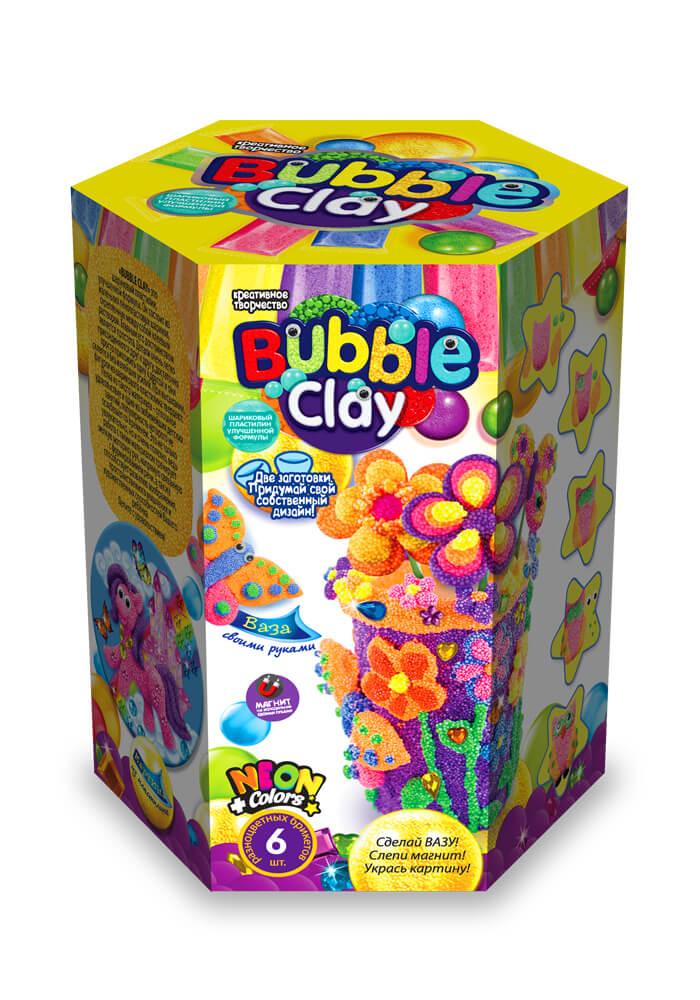 Набір для творчої творчості Bubble Clay Vase Danko Toys BBC-V-01, ваза, магніт очі, кульковий пластилін - 3