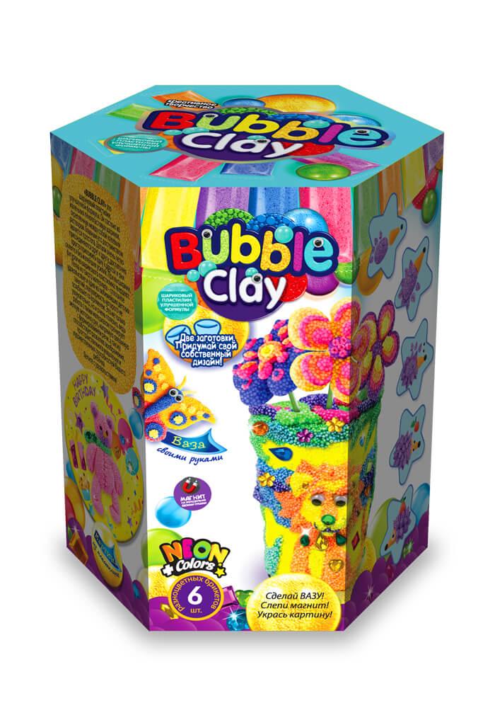 Набір для творчої творчості Bubble Clay Vase Danko Toys BBC-V-01, ваза, магніт очі, кульковий пластилін - 4