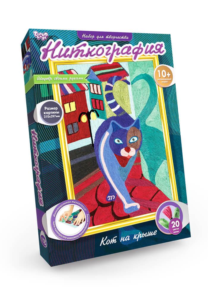 Набір для творчості Ніткографія Danko Toys NG-01-01 дитячий схема муліне рамка іграшка розвиваюча для дітей - 5