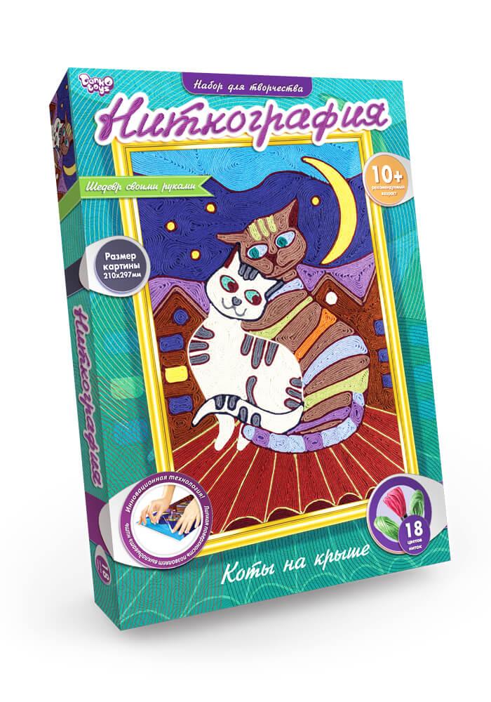 Набір для творчості Ніткографія Danko Toys NG-01-01 дитячий схема муліне рамка іграшка розвиваюча для дітей - 8