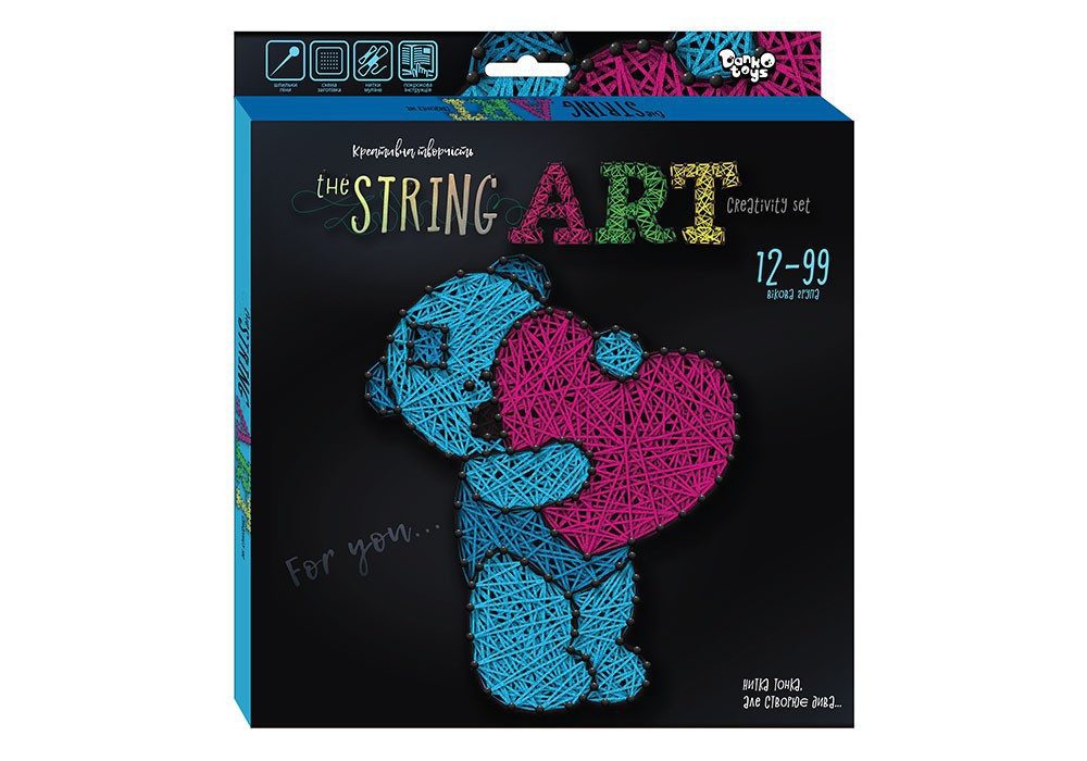 Набір для творчості The String Art Danko Toys STRA-01-01U переплетення ниток муліне схема заготовка для дітей - 2