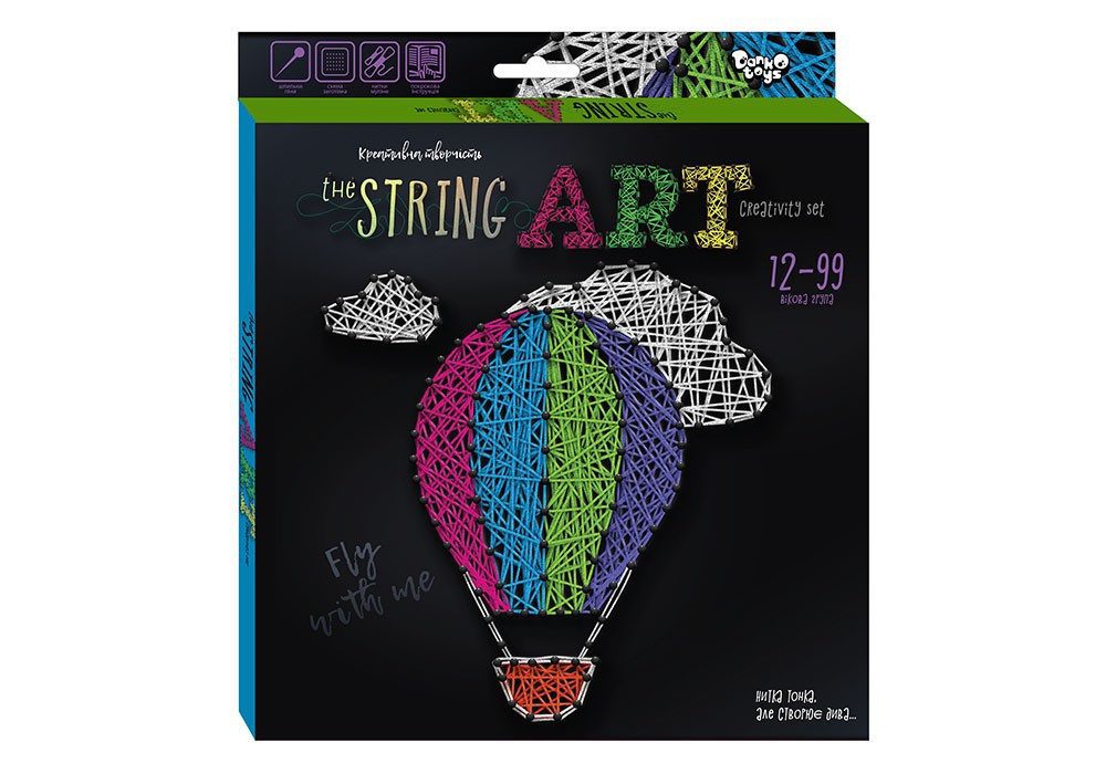 Набір для творчості The String Art Danko Toys STRA-01-01U переплетення ниток муліне схема заготовка для дітей - 1