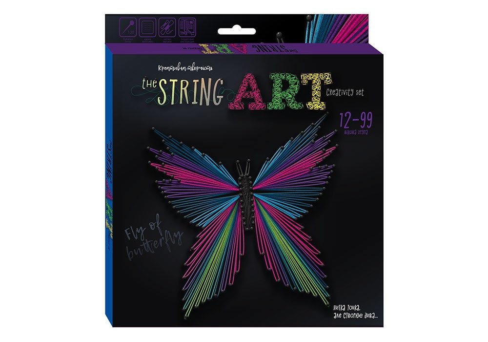 Набір для творчості The String Art Danko Toys STRA-01-01U переплетення ниток муліне схема заготовка для дітей - 4