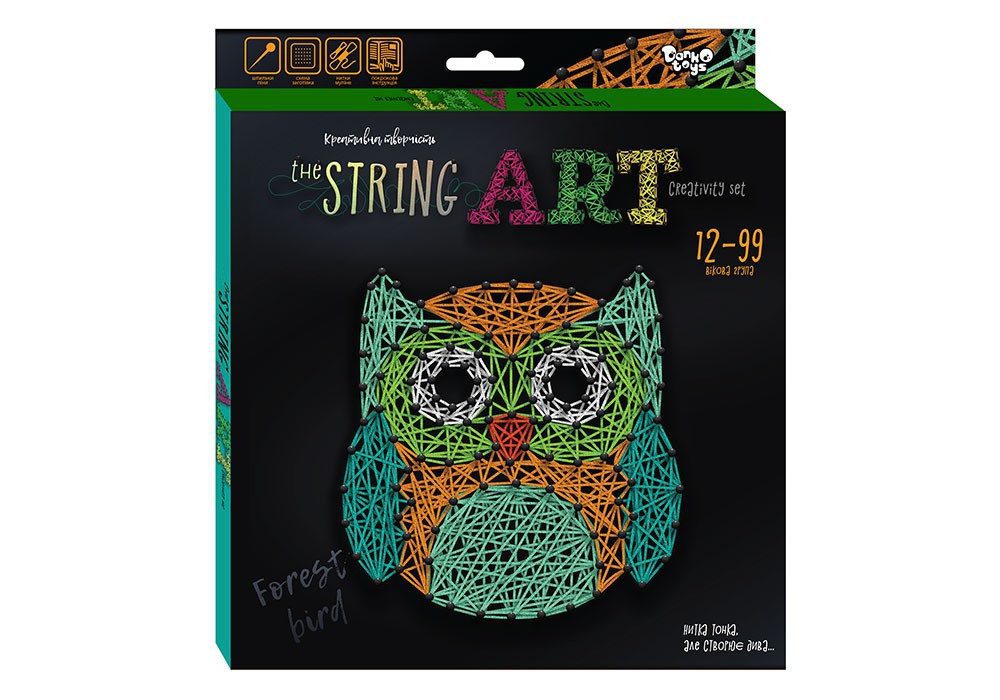 Набір для творчості The String Art Danko Toys STRA-01-01U переплетення ниток муліне схема заготовка для дітей - 5