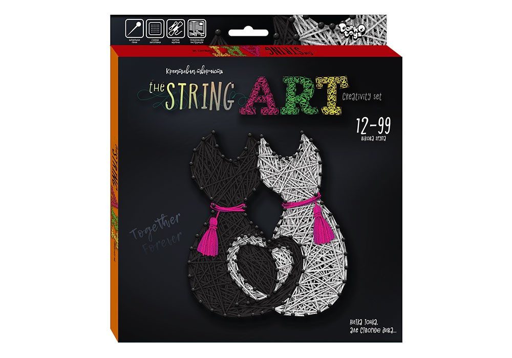 Набір для творчості The String Art Danko Toys STRA-01-01U переплетення ниток муліне схема заготовка для дітей - 6