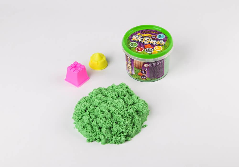 Кінетичний пісок KidSand в банці 350 г, Danko Toys KS-01-03, чарівний пісок, креативна творчість - 2