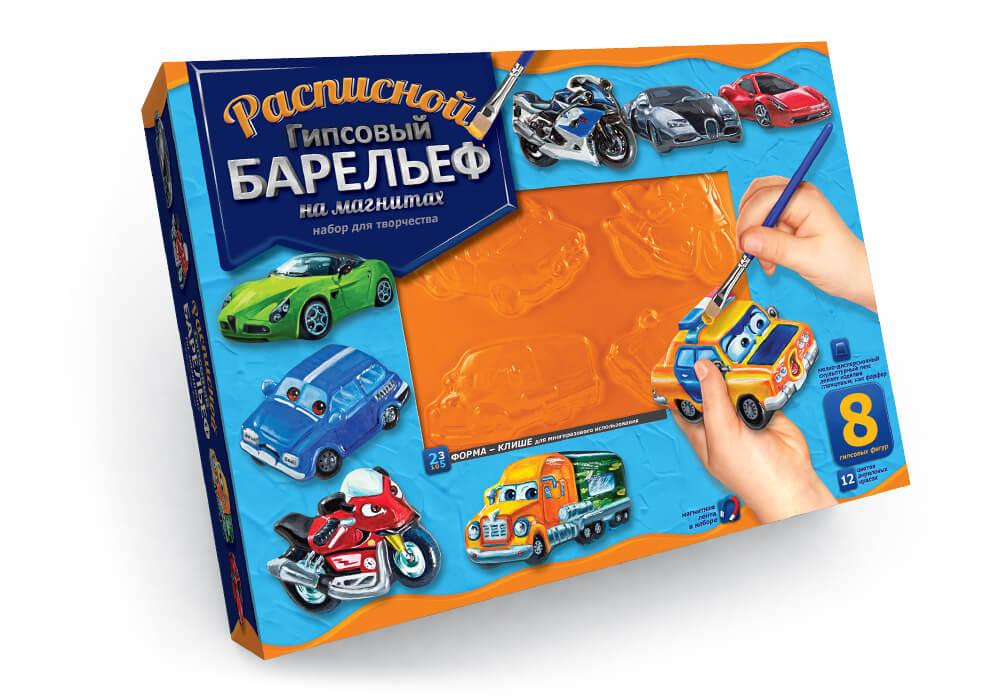 Набір для творчості Розписний гіпсовий барельєф Danko Toys РГБ-01 форми фарби дитячий креатив для дітей - 3