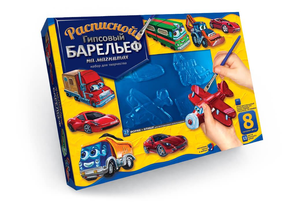 Набір для творчості Розписний гіпсовий барельєф Danko Toys РГБ-01 форми фарби дитячий креатив для дітей - 6