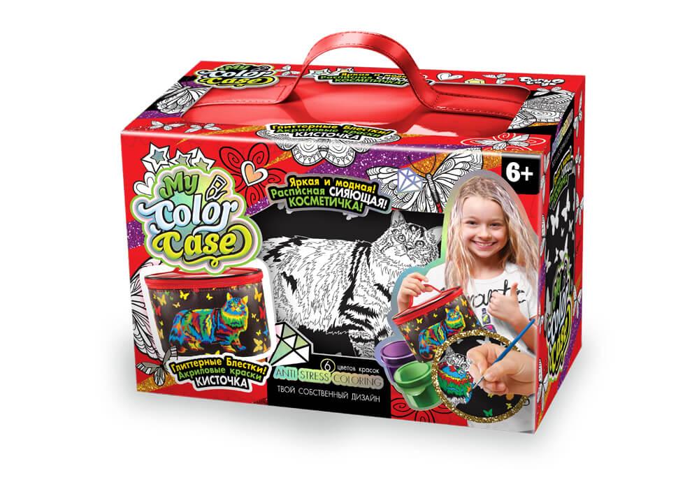 Набір для творчості косметичка - розмальовка My Color Case Danko Toys COС-01-01U дитячі фарби лак блискітки для дівчаток - 9