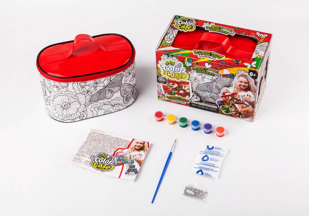 Набір для творчості косметичка - розмальовка My Color Case Danko Toys COС-01-01U дитячі фарби лак блискітки для дівчаток - 4