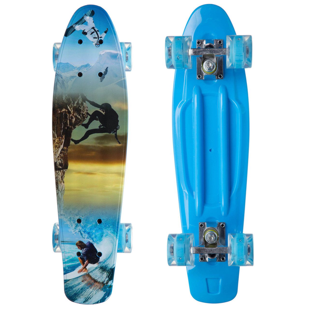 Скейт Пенні Борд Penny Board Cruiser Profi 881 з колесами що світяться - 6