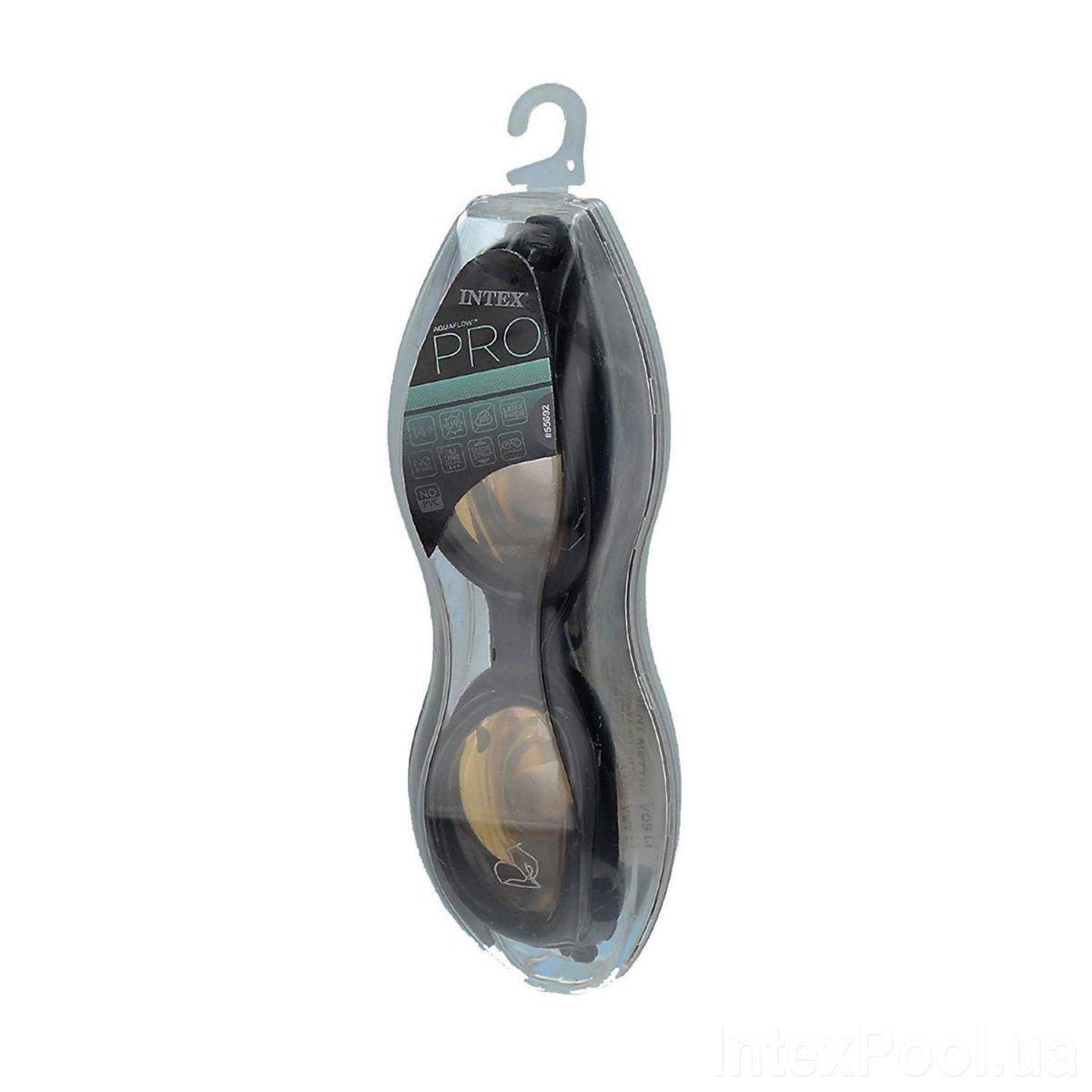 Окуляри для плавання Intex 55692 Master PRO спортивні з 14 років дитячі дорослі захист від УФ пластикові розмір L - 3