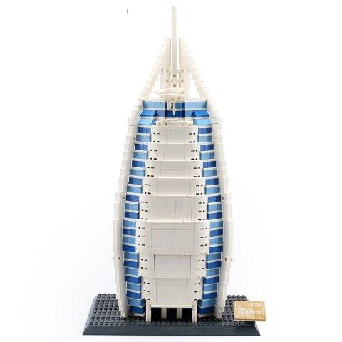 Конструктор Wange 3D Архітектура Dubai Burj Al Arab Hotel Вітрильник Дубай 5220 пластиковий 1368 дет. 3Д - 4