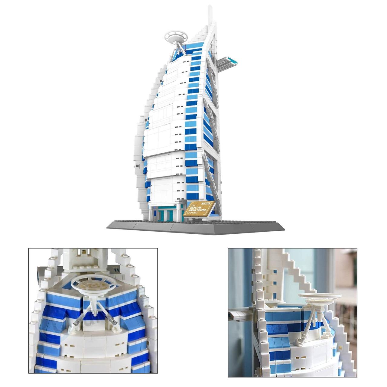 Конструктор Wange 3D Архітектура Dubai Burj Al Arab Hotel Вітрильник Дубай 5220 пластиковий 1368 дет. 3Д - 5