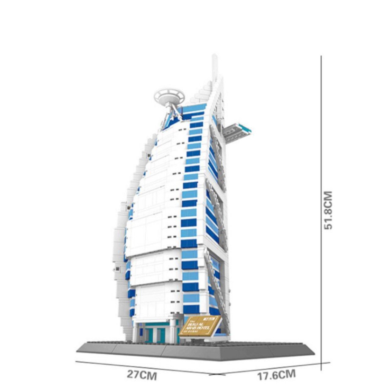 Конструктор Wange 3D Архітектура Dubai Burj Al Arab Hotel Вітрильник Дубай 5220 пластиковий 1368 дет. 3Д - 7