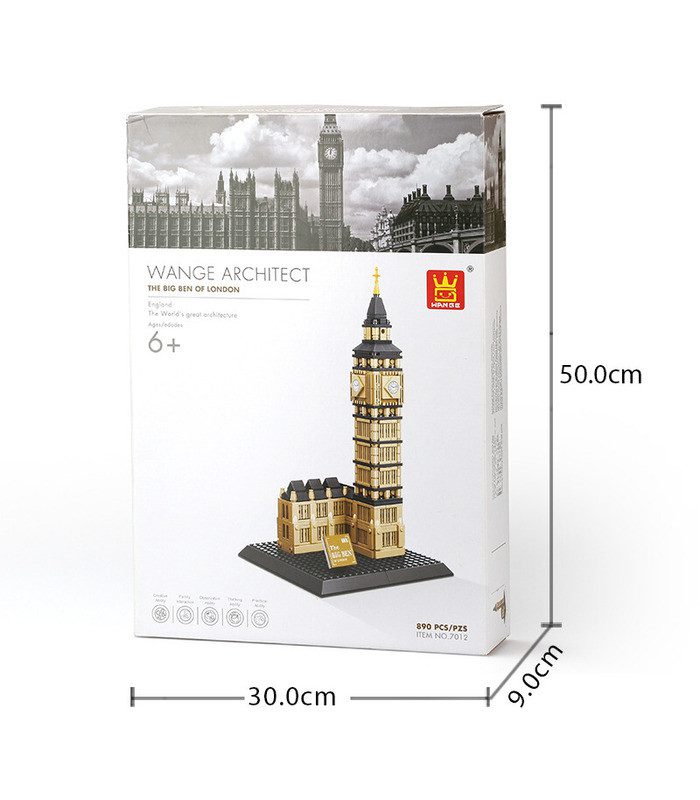 Конструктор Wange 3D Архітектура Біг-Бен Elizabeth Tower 4211 пластиковий 910 ел.  3Д - 4