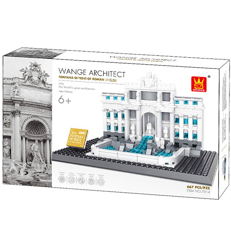 Конструктор Wange 3D Фонтан Треві Fontana di Trevi-Rome 4212 дитячий 688 деталей пластик 3Д блок - 3