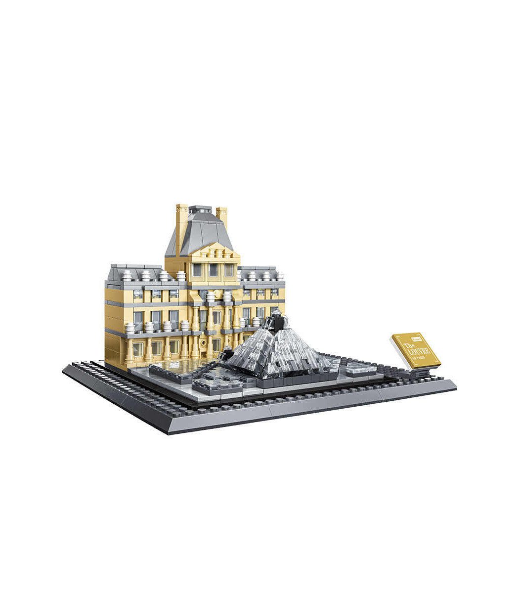 3Д конструктор Wange Архітектура Музей Лувр 4213 The Louvre of Paris-France 821 дет. 3D - 3