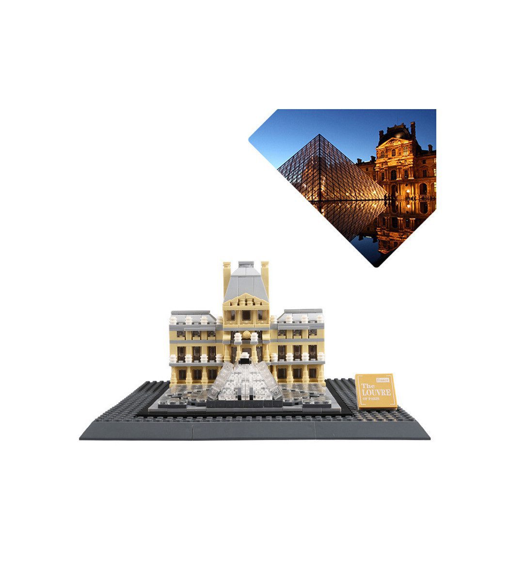 3Д конструктор Wange Архітектура Музей Лувр 4213 The Louvre of Paris-France 821 дет. 3D - 4