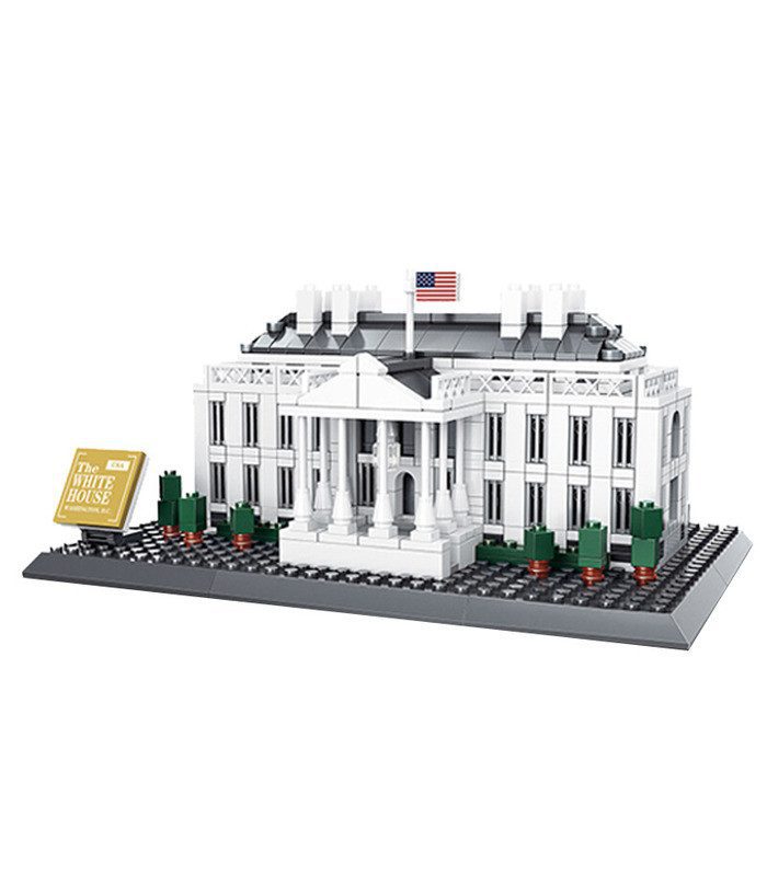 3D конструктор Wange Архітектура Білий дім The White house of Washington-USA 4214 3Д 773 деталі - 1