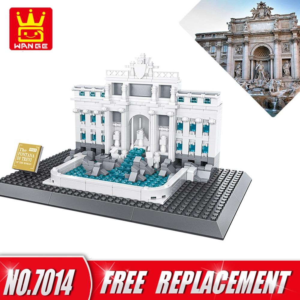 Конструктор Wange 3D Фонтан Треві Fontana di Trevi-Rome 4212 дитячий 688 деталей пластик 3Д блок - 4