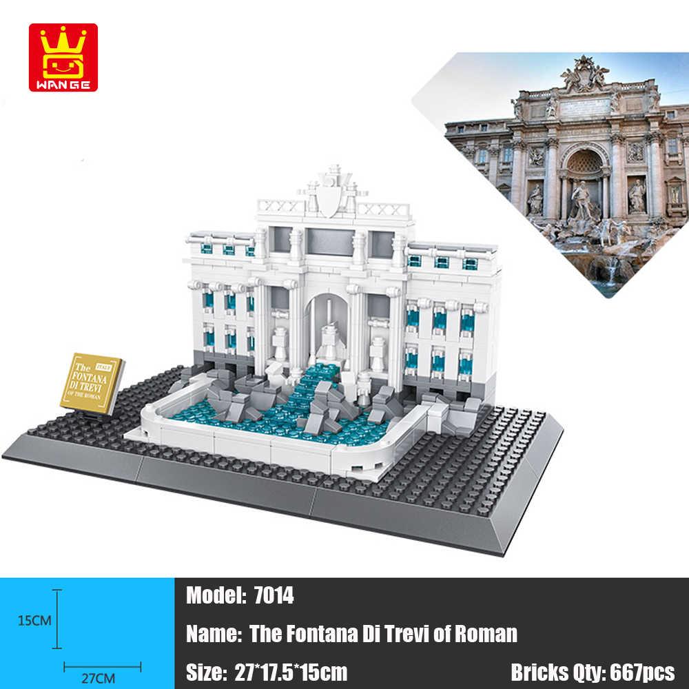 Конструктор Wange 3D Фонтан Треві Fontana di Trevi-Rome 4212 дитячий 688 деталей пластик 3Д блок - 6