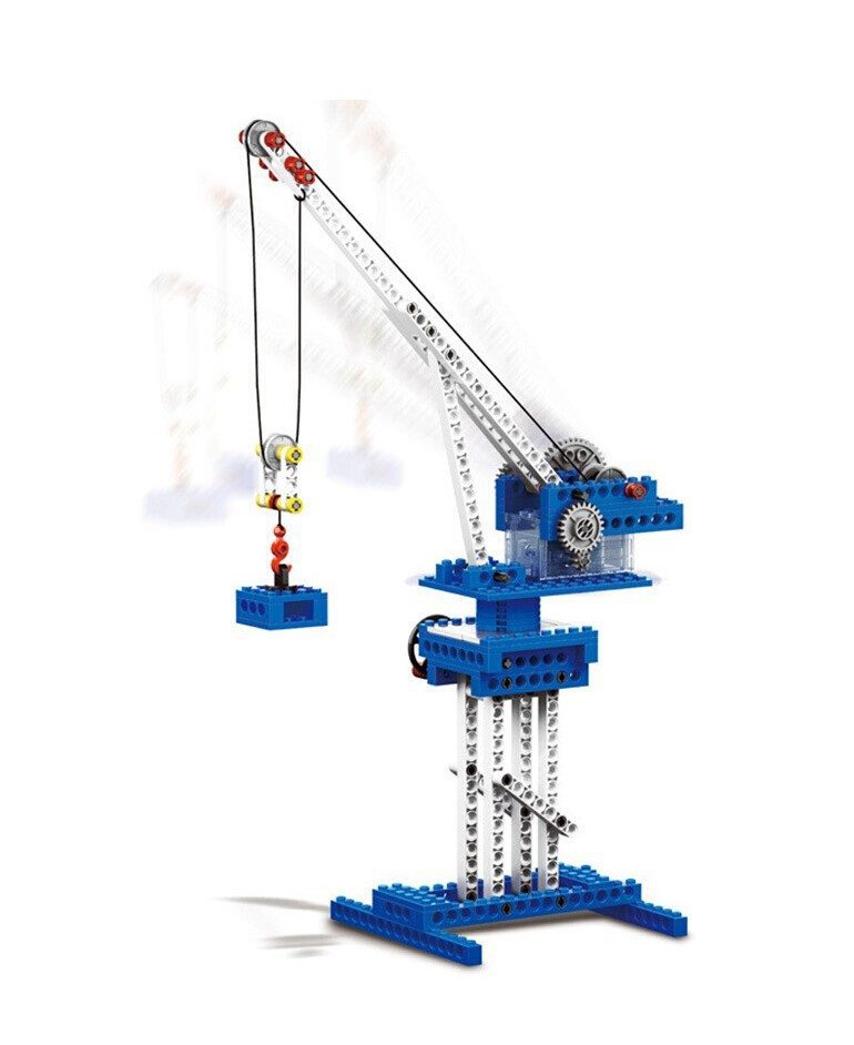 Конструктор електромеханічний Будівельний кран 4 в 1 Wange 1402 в кейсі блоковий 173 деталі пластик дитячий Ванге - 1