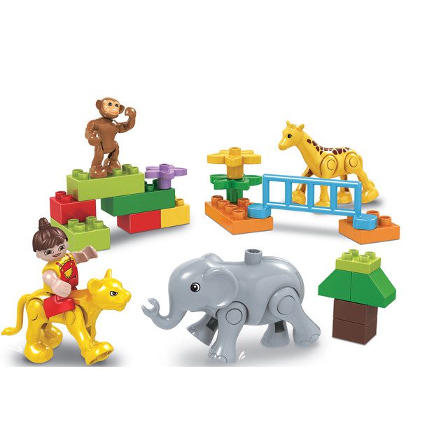 Конструктор COGO Duplo Зоопарк Duplo Zoo 6824 Кого 22 деталі дитячий розвиваючий для малюків - 1