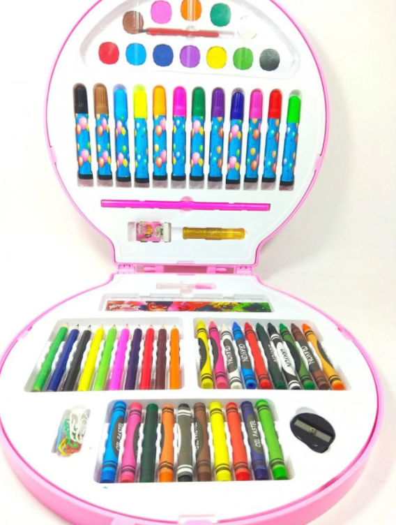 Набір для творчості у валізі MK 2111-1 олівці фломастери крейди для дітей 68 предм. подарунок - 1