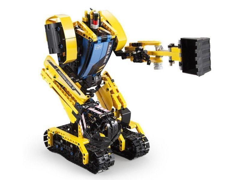 Конструктор CaDa на радіокеруванні робот-екскаватор ROCK MAN 2в1 C51026W дитячий 930 деталей пульт Кадан - 2