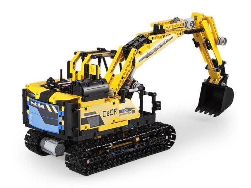 Конструктор CaDa на радіокеруванні робот-екскаватор ROCK MAN 2в1 C51026W дитячий 930 деталей пульт Кадан - 7