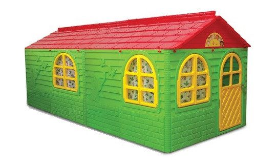 Дитячий ігровий будиночок зі шторками Doloni Toys 02550/23 пластиковий великий 2 кімнати Долоні для дітей - 1