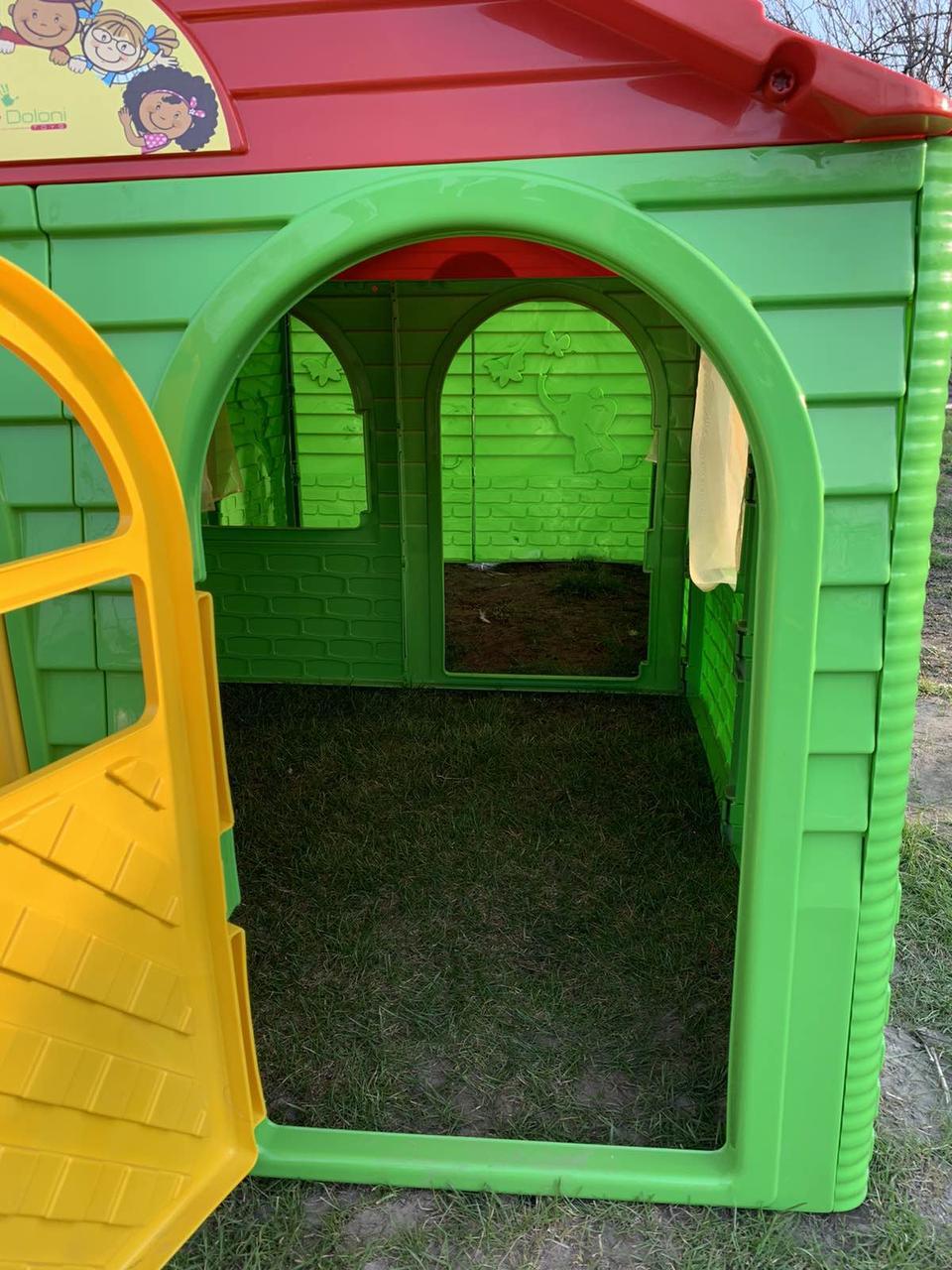 Дитячий ігровий будиночок зі шторками Doloni Toys 02550/23 пластиковий великий 2 кімнати Долоні для дітей - 2