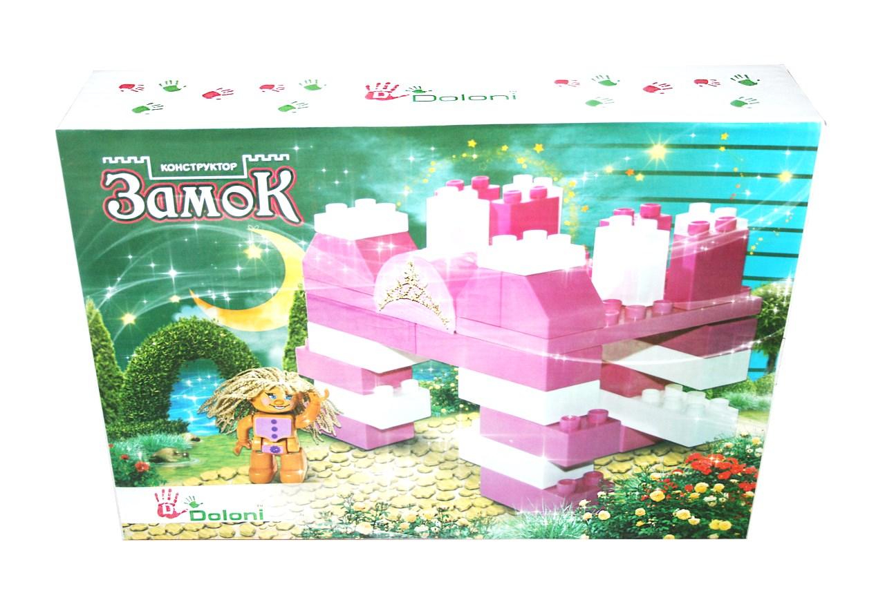 Дитячий пластиковий конструктор Міні Замок 13888/19 Doloni 38 деталей фігурки наклейки Долоні розвиваючий для дітей - 1