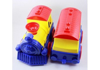 Поїзд з вагончиком Юніка 0651 в сумці паровозик відкривається дах дитяча іграшка пластикова для дітей - 2