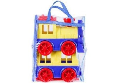 Поїзд з вагончиком Юніка 0651 в сумці паровозик відкривається дах дитяча іграшка пластикова для дітей - 3