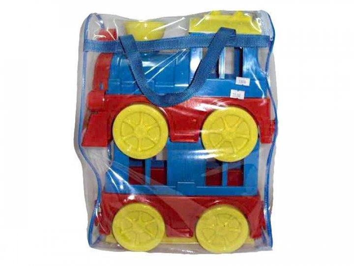 Поїзд з вагончиком Юніка 0651 в сумці паровозик відкривається дах дитяча іграшка пластикова для дітей - 4