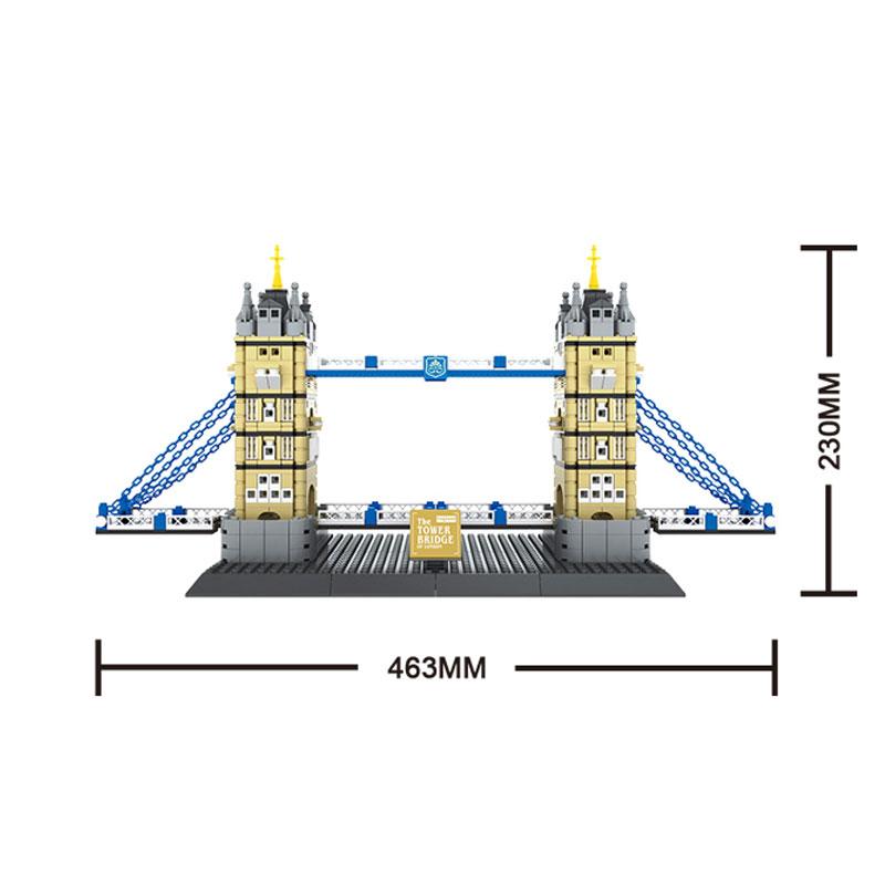 3D конструктор Wange Архітектура Тауерський міст, 4219 3Д 969 дет. дитячий пластиковий - 2